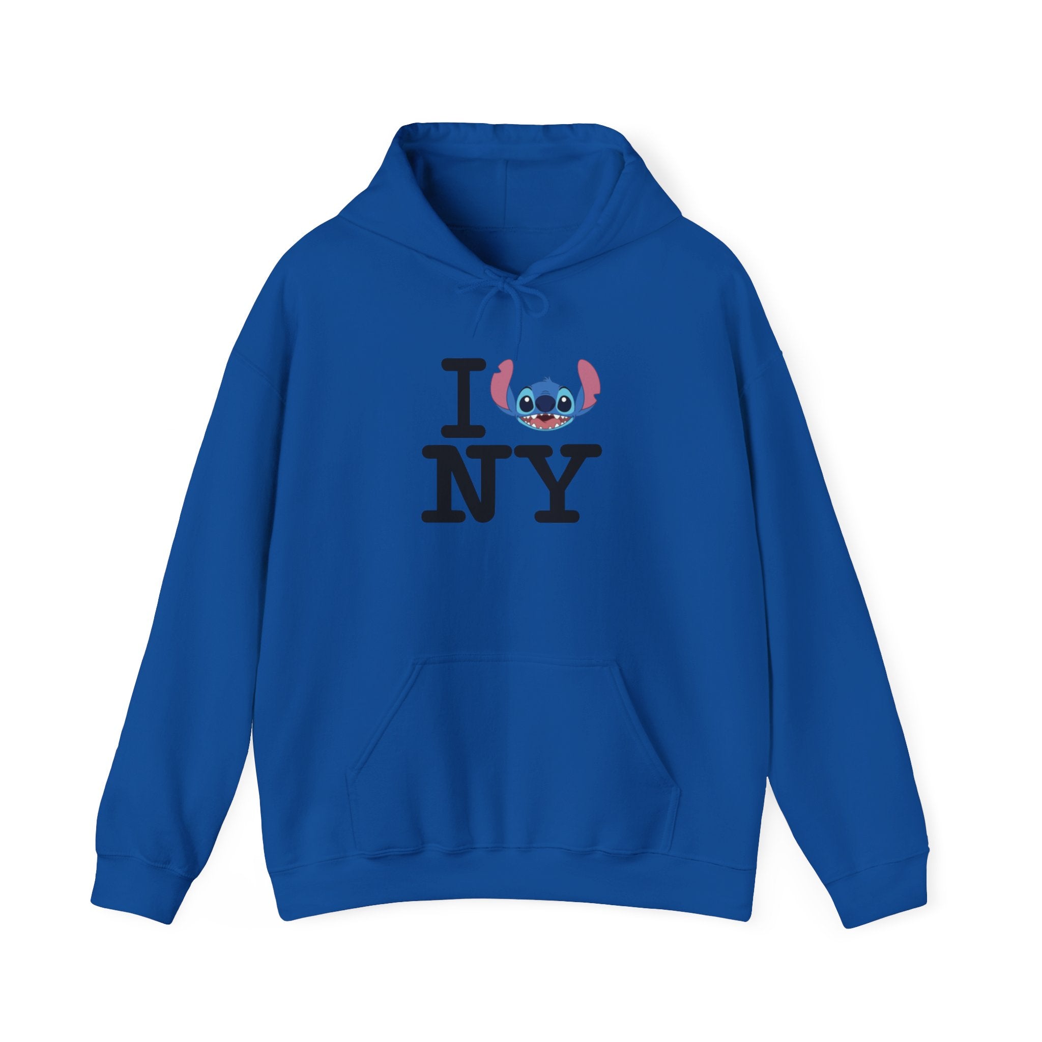 New York Stitch Hoodie — I  NY Front & Cityscape Back Pullover