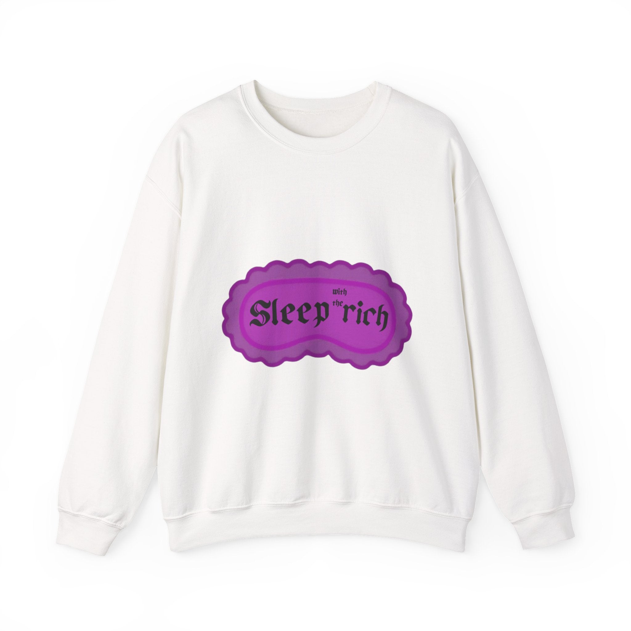 Sleep Rich Crewneck Sweatshirt - Purple Gothic Logo Cozy Pullover