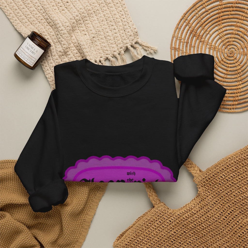 Sleep Rich Crewneck Sweatshirt - Purple Gothic Logo Cozy Pullover