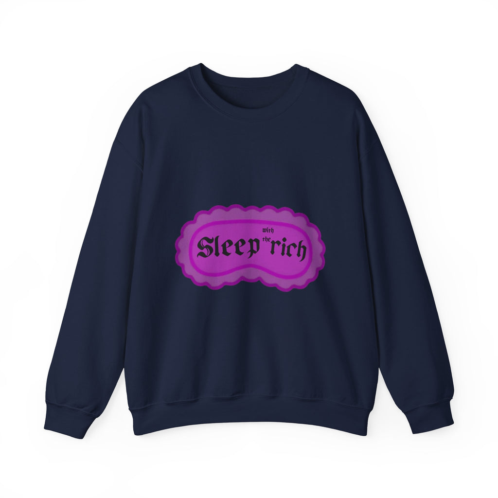 Sleep Rich Crewneck Sweatshirt - Purple Gothic Logo Cozy Pullover