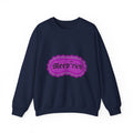 Sleep Rich Crewneck Sweatshirt - Purple Gothic Logo Cozy Pullover