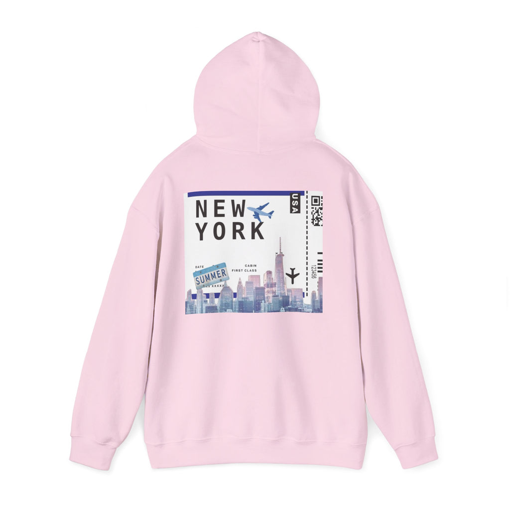 New York Stitch Hoodie — I  NY Front & Cityscape Back Pullover