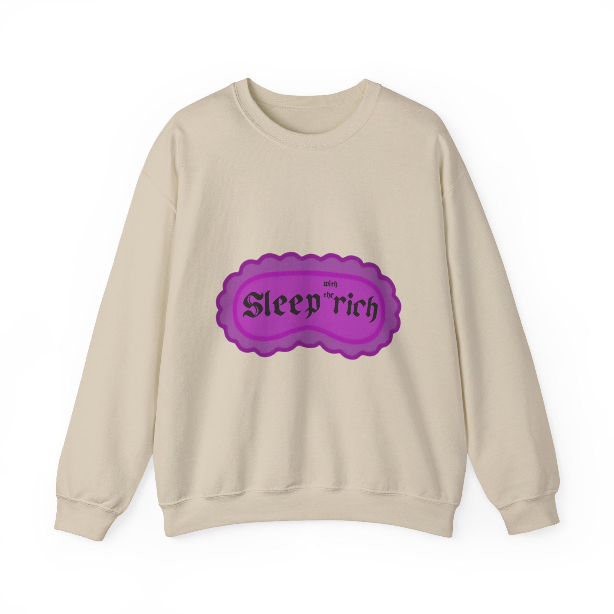 Sleep Rich Crewneck Sweatshirt - Purple Gothic Logo Cozy Pullover