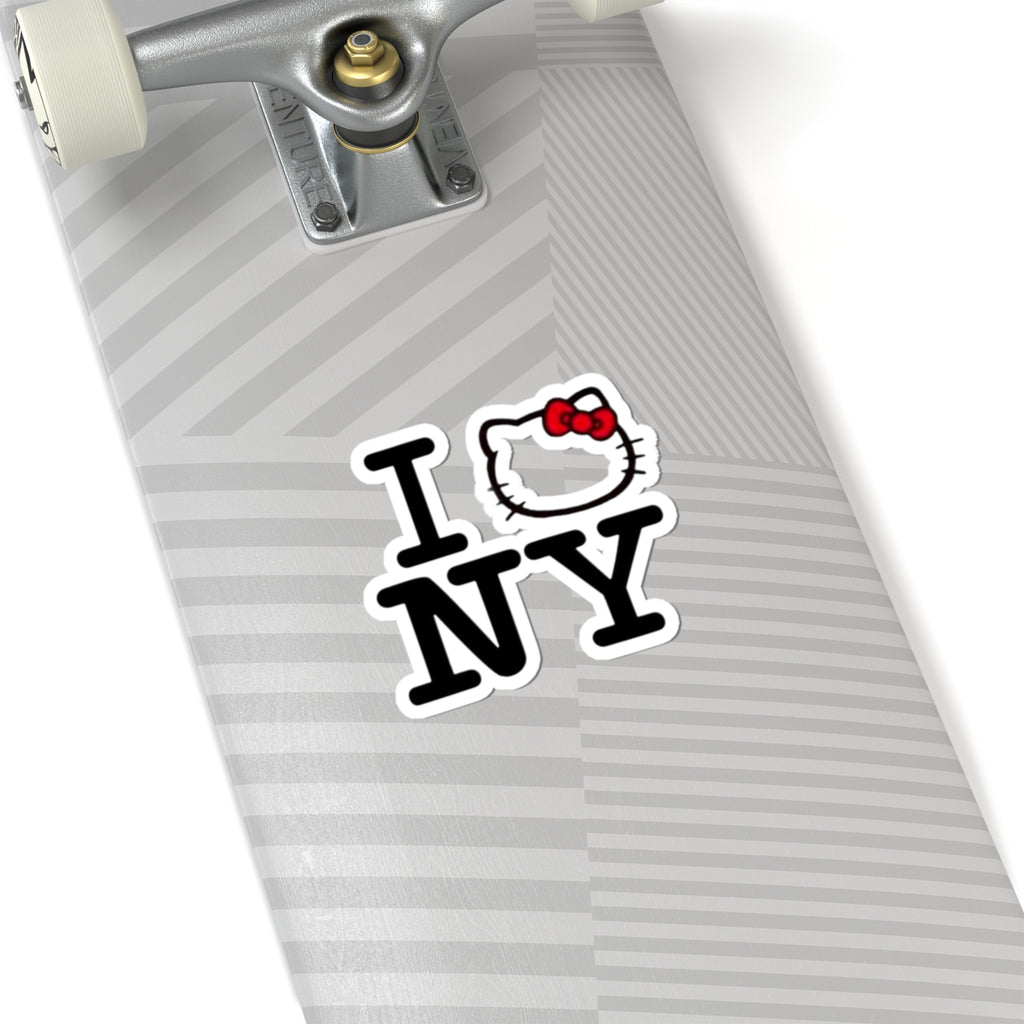 I (Hello Kitty Head) NY Kiss-Cut Sticker — Cute NYC Souvenir