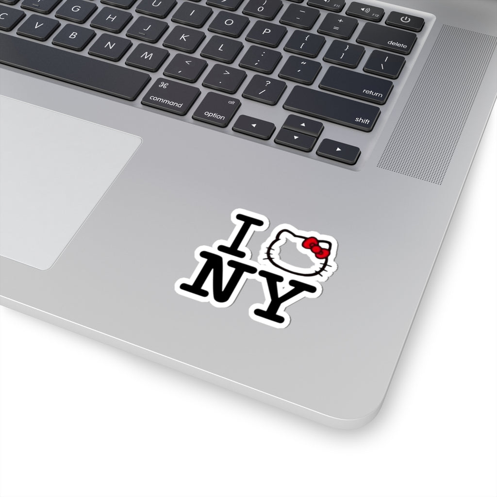 I (Hello Kitty Head) NY Kiss-Cut Sticker — Cute NYC Souvenir
