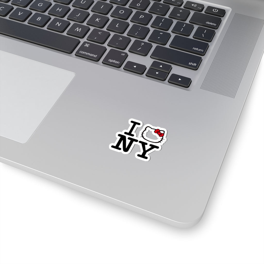 I (Hello Kitty Head) NY Kiss-Cut Sticker — Cute NYC Souvenir