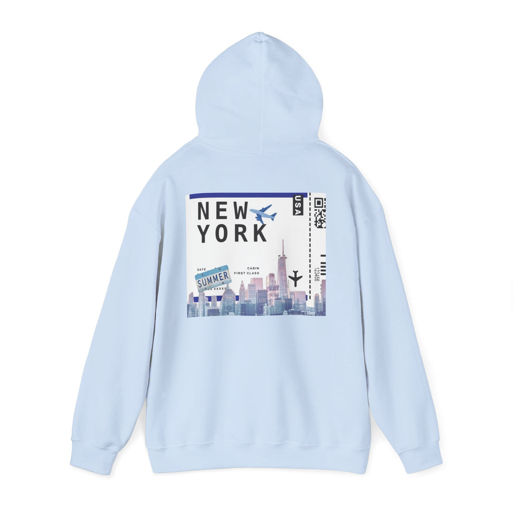 New York Stitch Hoodie — I  NY Front & Cityscape Back Pullover