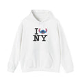 New York Stitch Hoodie — I  NY Front & Cityscape Back Pullover