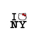 I (Hello Kitty Head) NY Kiss-Cut Sticker — Cute NYC Souvenir