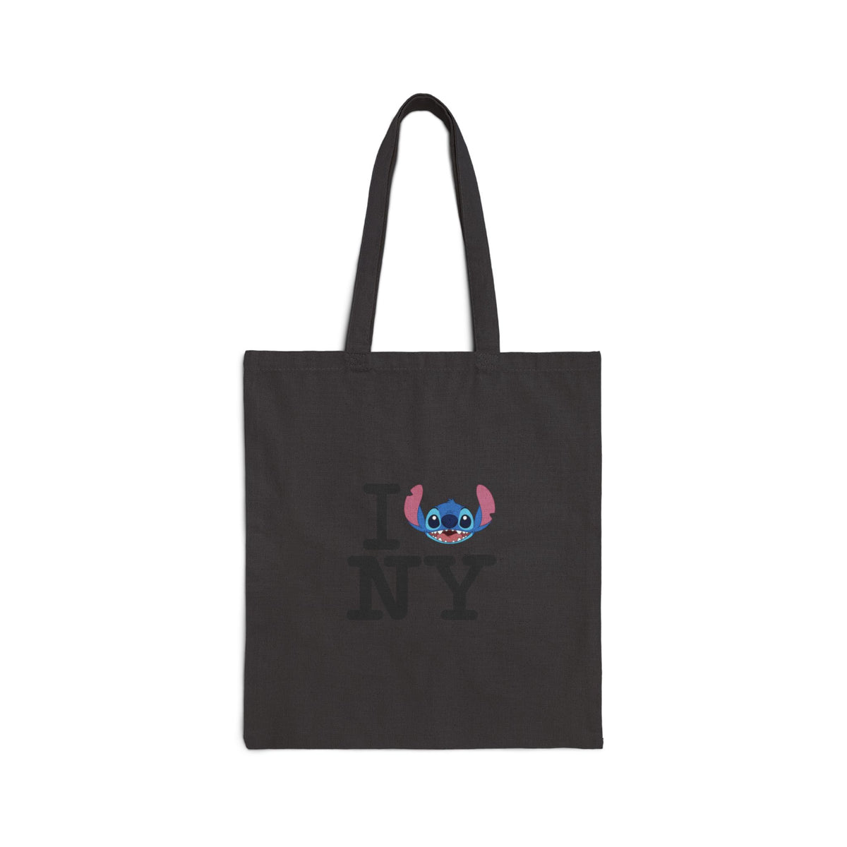 I (Stitch) NY Canvas Tote Bag — Cute New York Souvenir Market Tote
