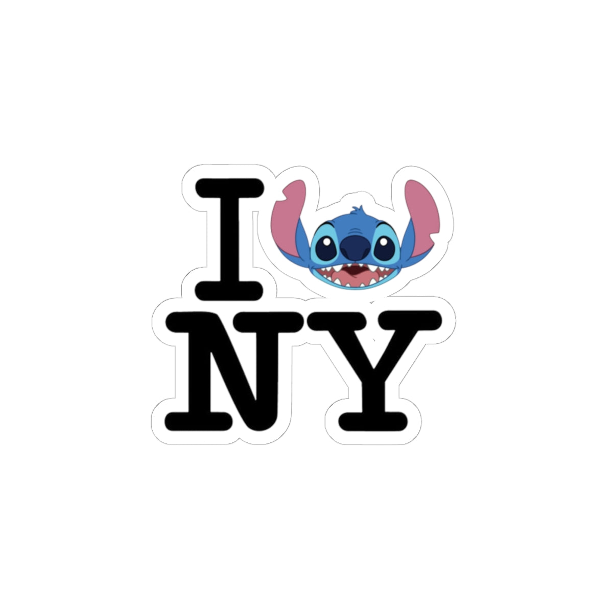 I  NY Sticker — Cute Cartoon Character Travel Laptop Decal