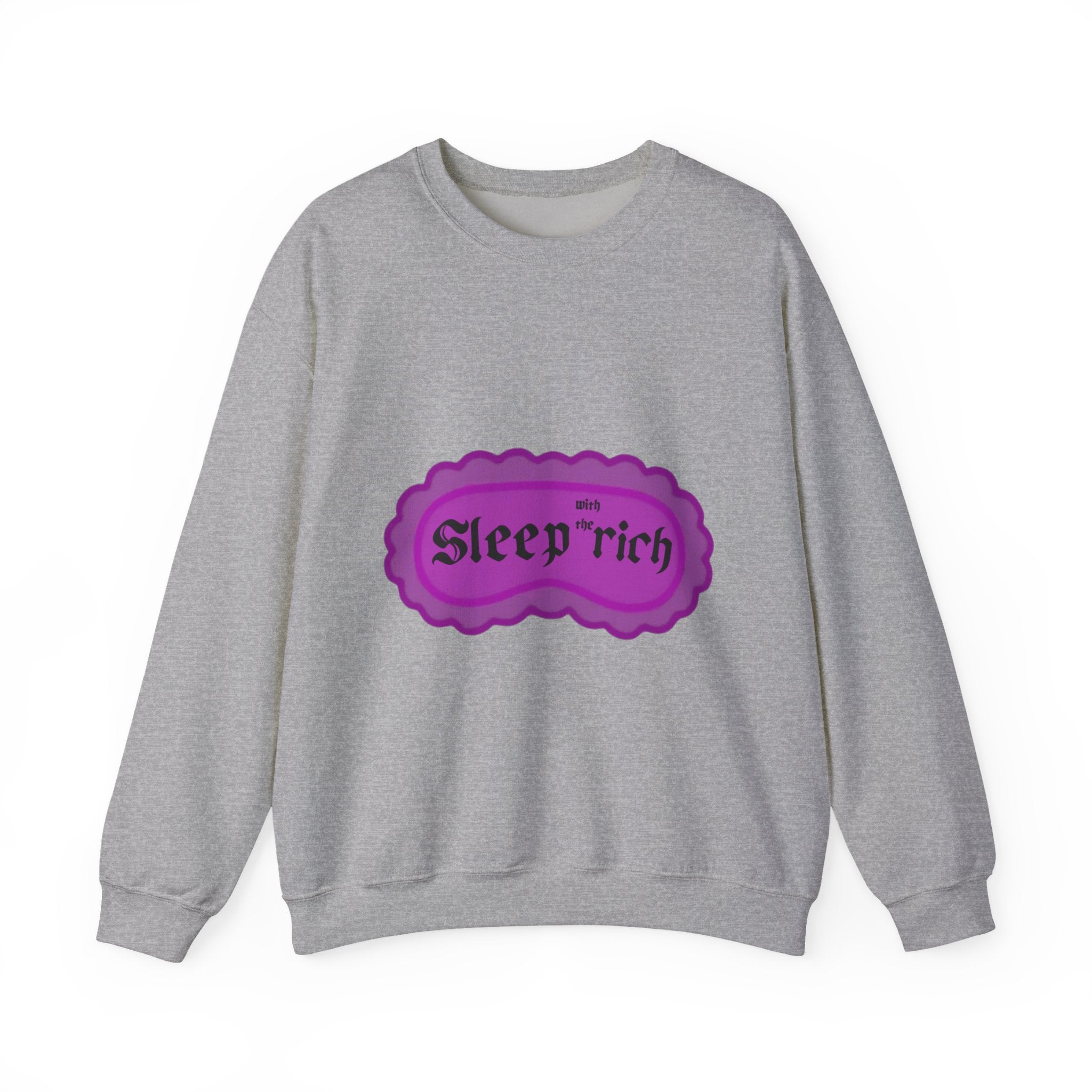 Sleep Rich Crewneck Sweatshirt - Purple Gothic Logo Cozy Pullover