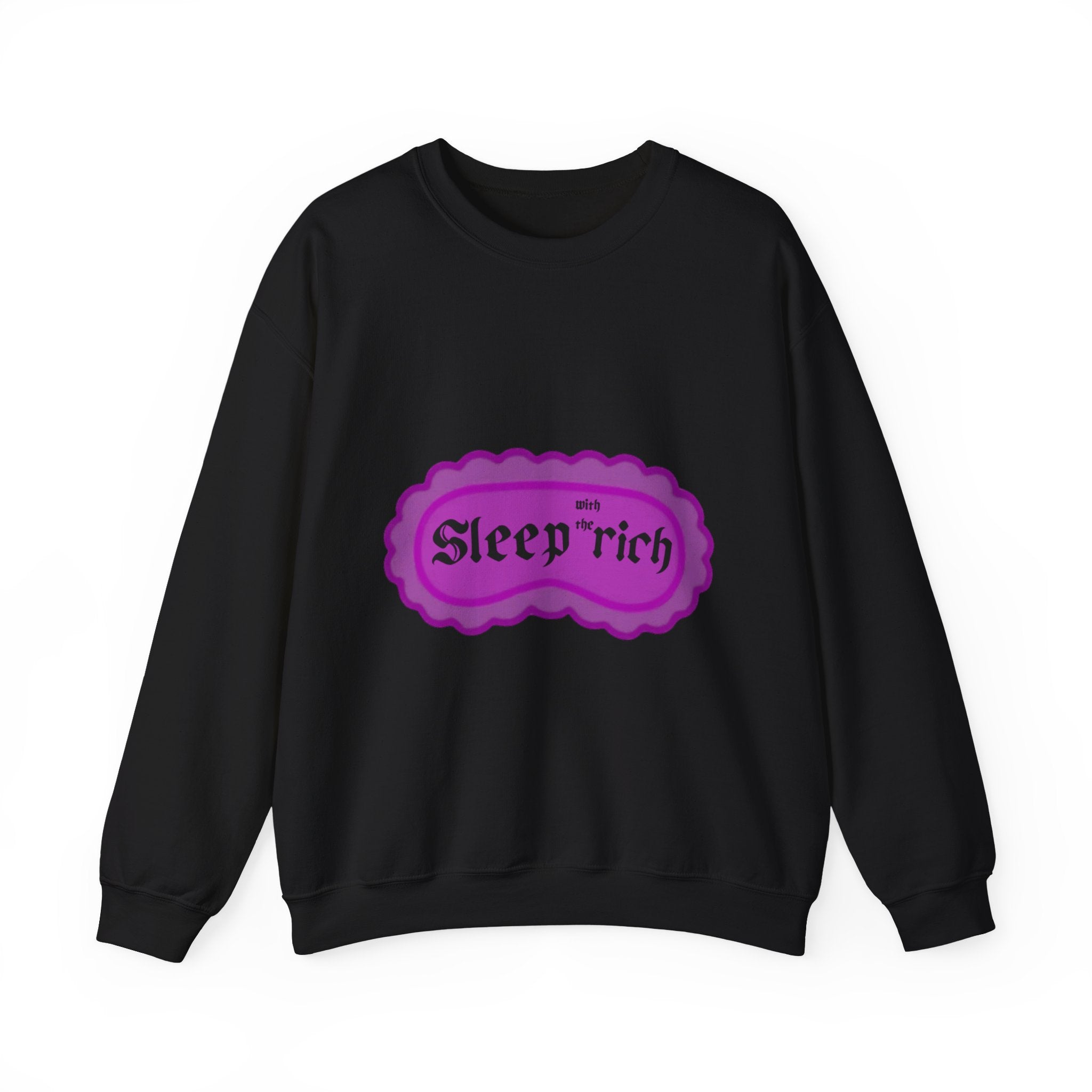 Sleep Rich Crewneck Sweatshirt - Purple Gothic Logo Cozy Pullover