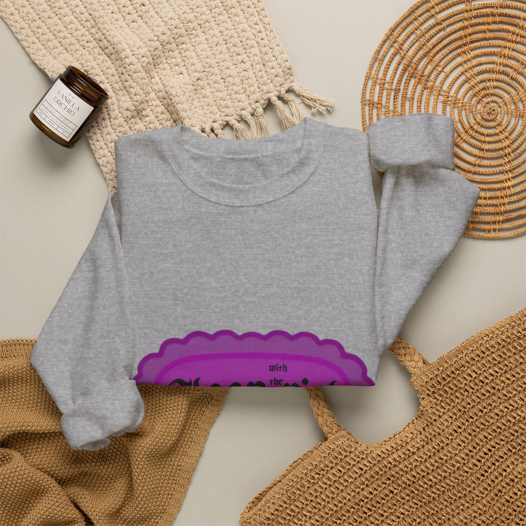 Sleep Rich Crewneck Sweatshirt - Purple Gothic Logo Cozy Pullover