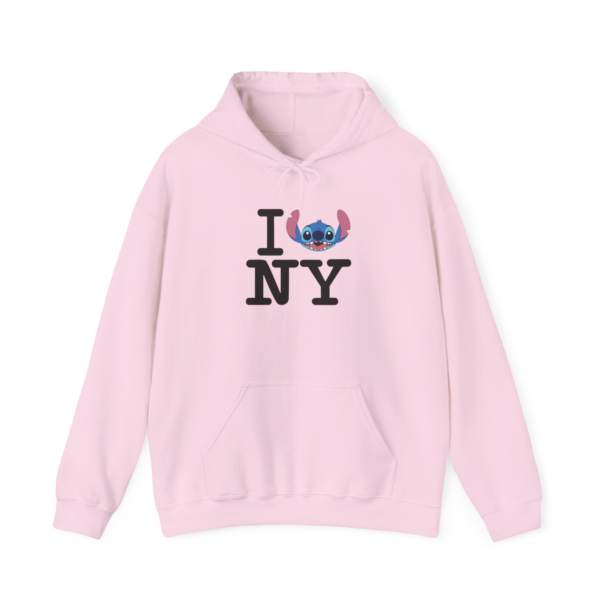 New York Stitch Hoodie — I  NY Front & Cityscape Back Pullover