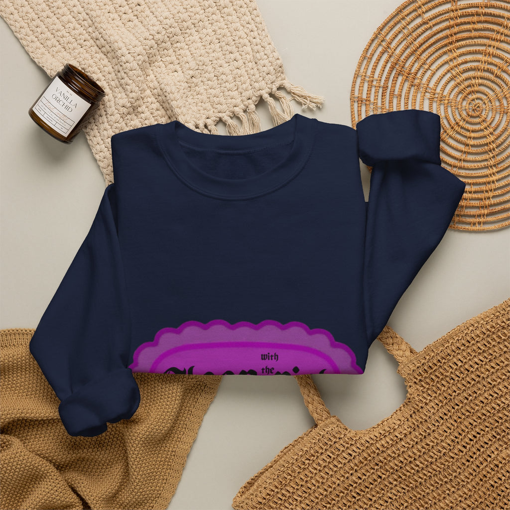 Sleep Rich Crewneck Sweatshirt - Purple Gothic Logo Cozy Pullover